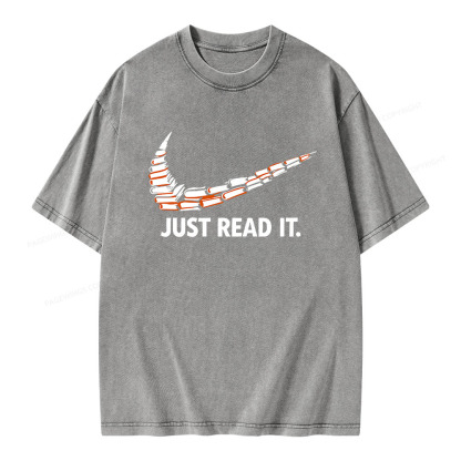 Pagewings Just Read It And Feel Deeply Unisex Washed T-shirt