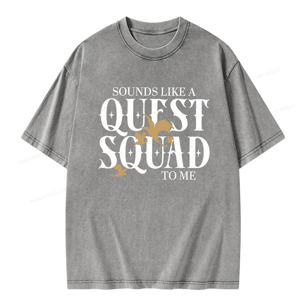 Pagewings Quest Squad Unisex Washed T-shirt