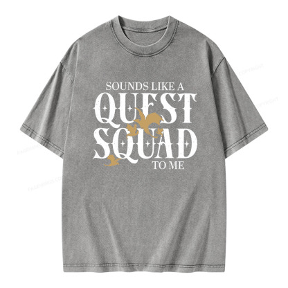 Pagewings Quest Squad Unisex Washed T-shirt