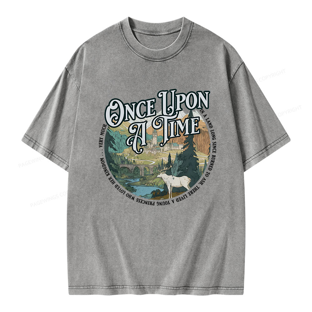 Pagewings Once Upon A Time Unisex Washed T-shirt