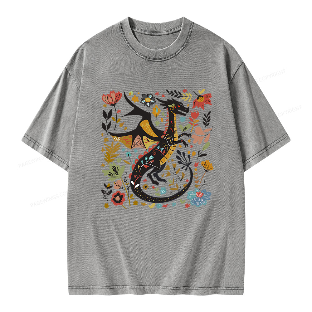 Pagewings Fantasy Reader Unisex Washed T-shirt