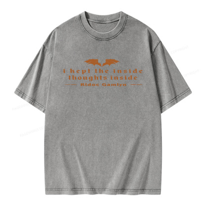 Pagewings I Kept The Inside Thoughts Inside Unisex Washed T-shirt