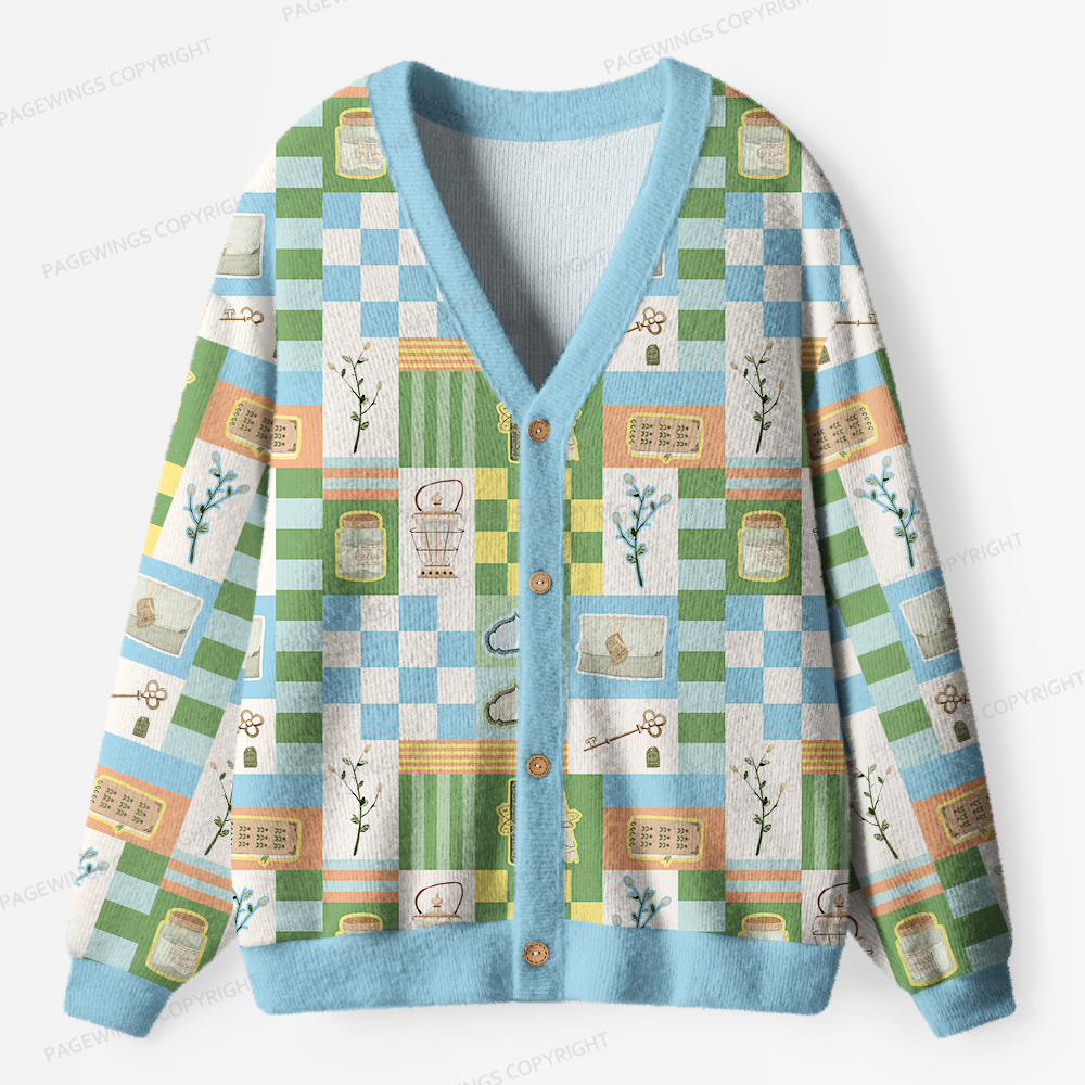 Pagewings Cozy Reading Unisex Ugly Cardigan Sweaters