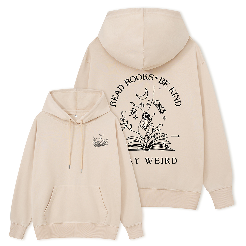 Pagewings Comfort Colors Read Books Be Kind Stay Weird Unisex Classic Hoodie