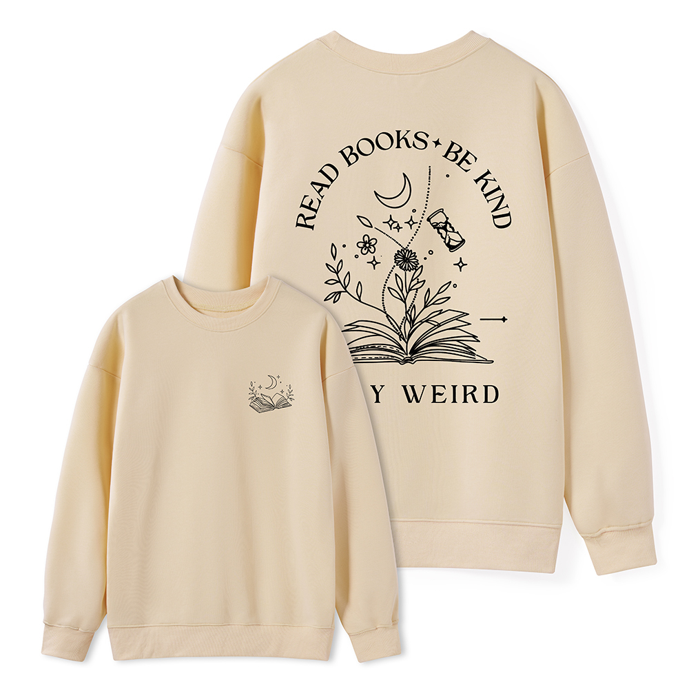 Pagewings Comfort Colors Read Books Be Kind Stay Unisex Classic Sweatshirt