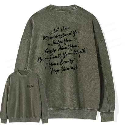 Pagewings Let Them Unisex Washed Sweatshirt