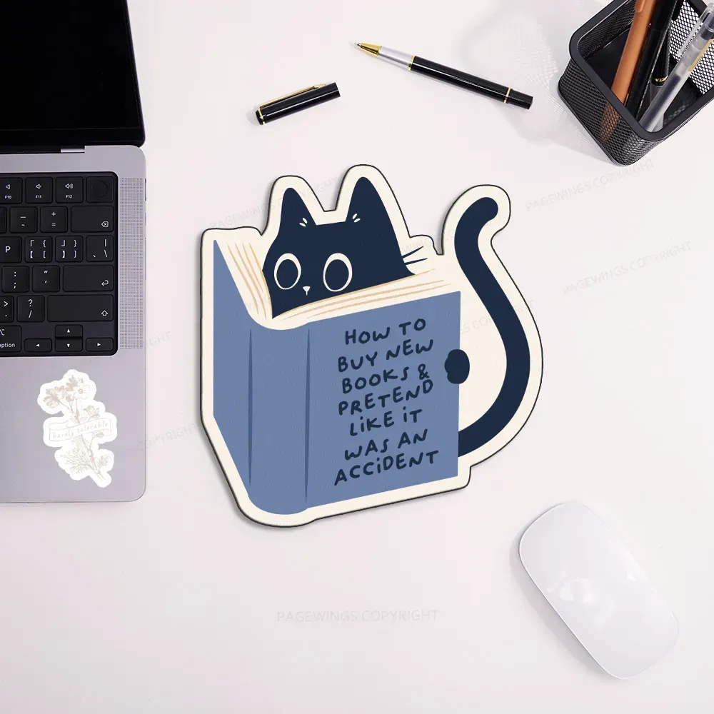 Pagewings Just A Cat Who Loves Reading Mouse Pad