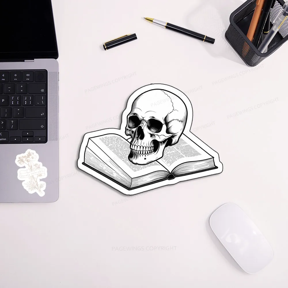 Pagewings Skull Book Mouse Pad