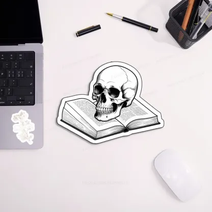 Pagewings Skull Book Mouse Pad