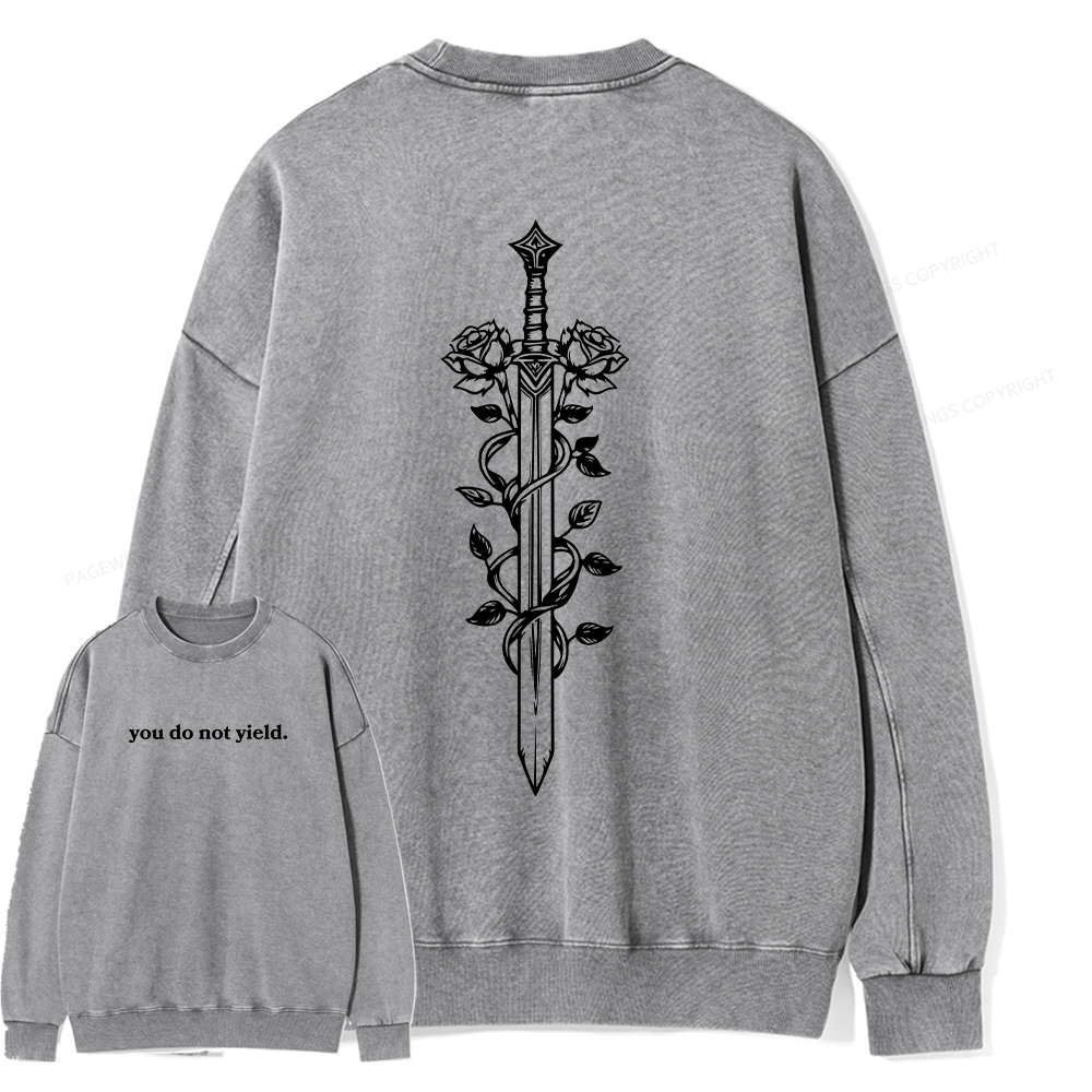 Pagewings Throne of Glass Merch, TOG Shirt, Aelin Galathynius Unisex Washed Sweatshirt