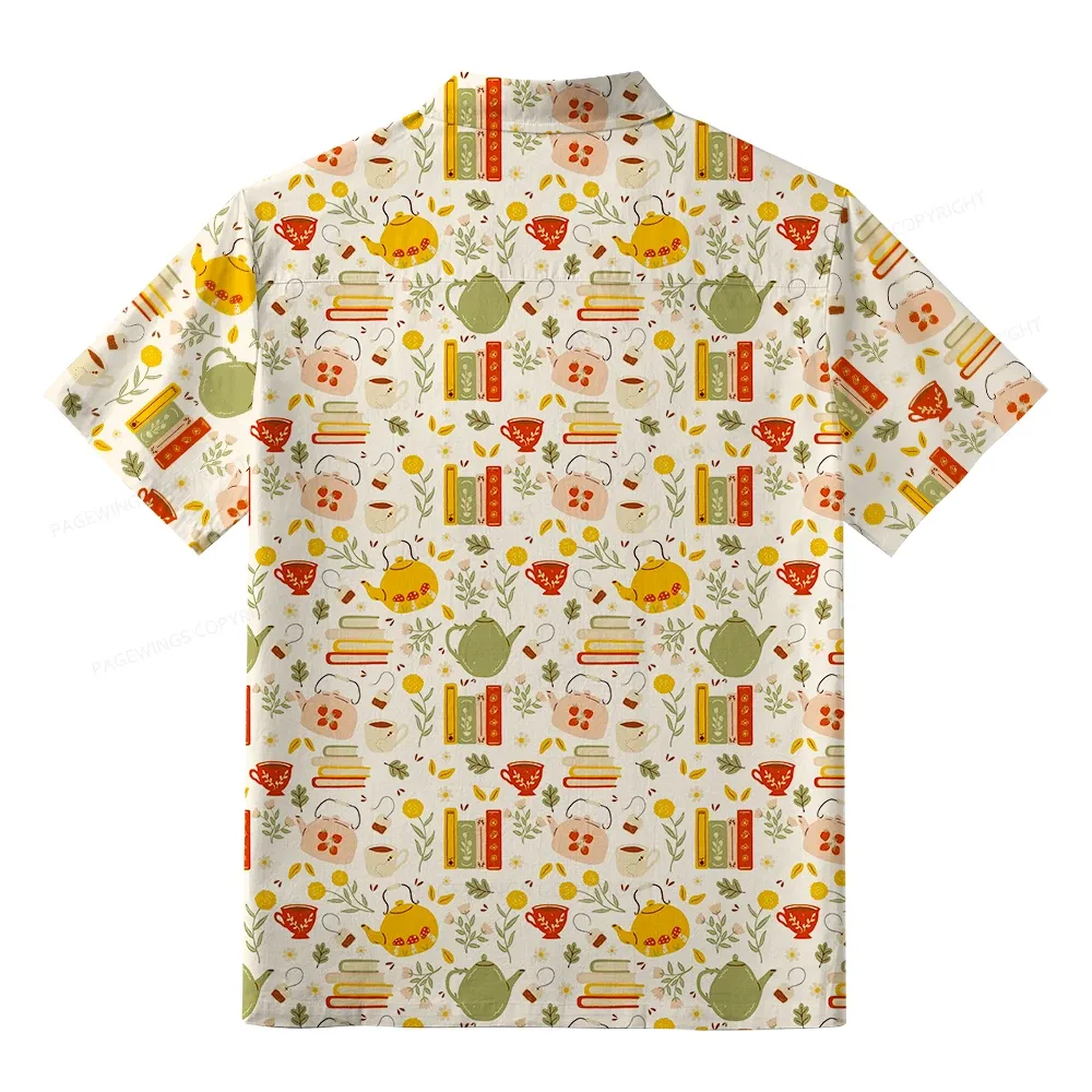Pagewings Books And Coffee Unisex Hawaiian Shirt