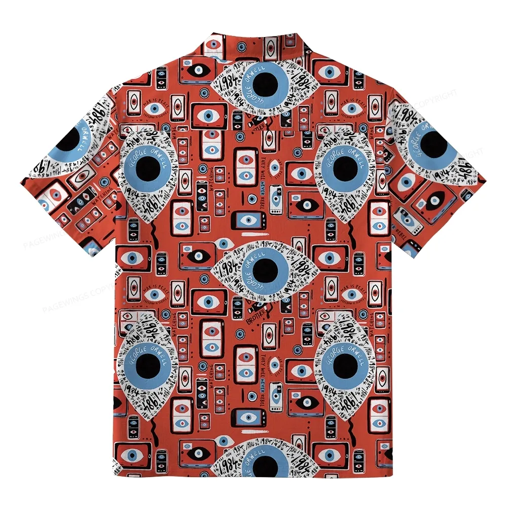 Pagewings Make Orwell Fiction Again Unisex Hawaiian Shirt