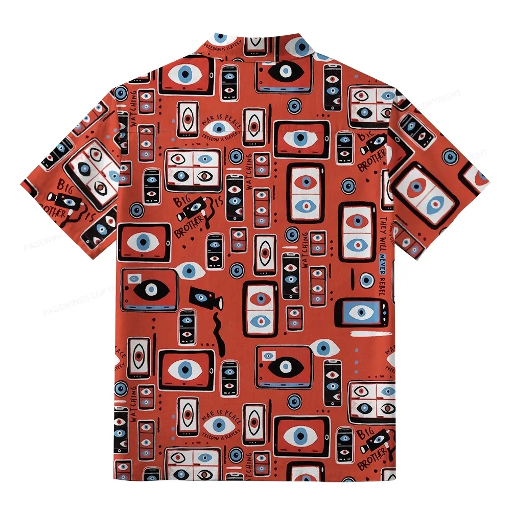 Pagewings Big Brother is Watching You Unisex Hawaiian Shirt