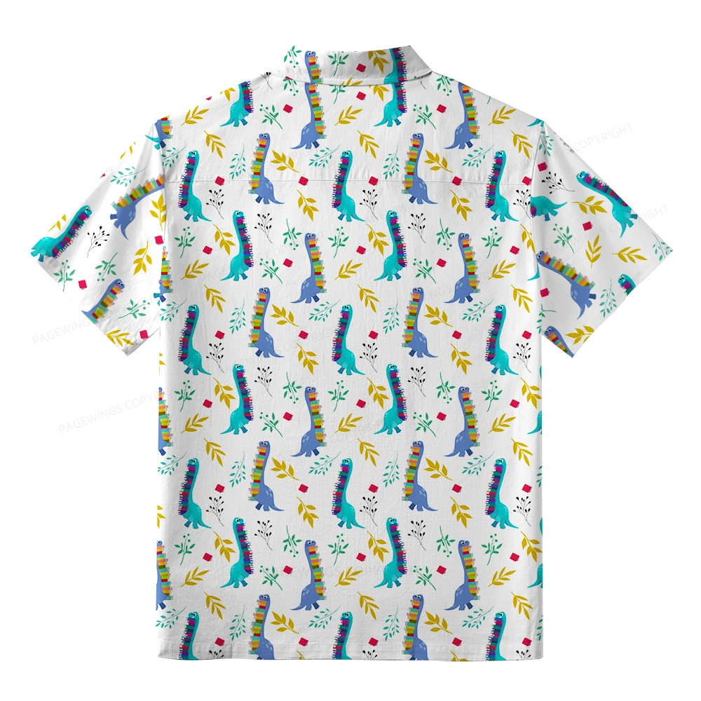 Pagewings  Book Dinosaurs Unisex Hawaiian Shirt