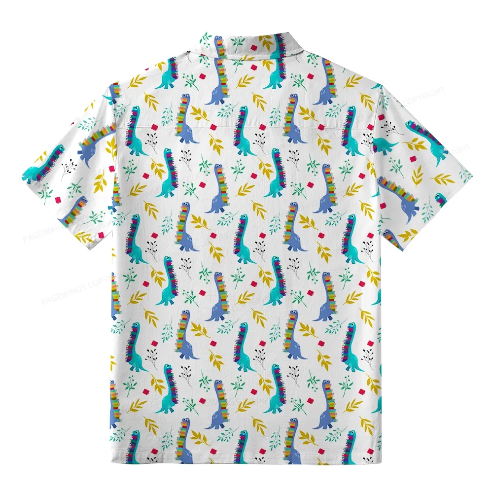 Pagewings  Book Dinosaurs Unisex Hawaiian Shirt