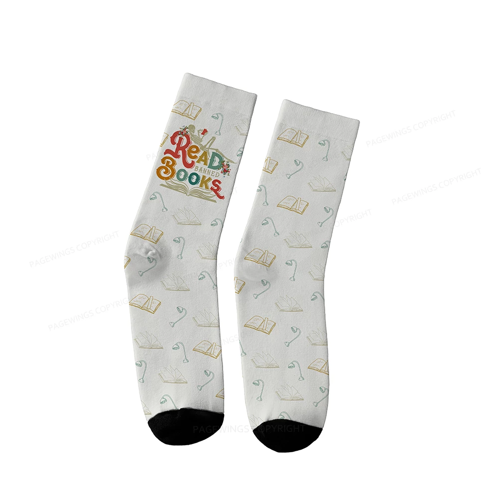 Pagewings Read Banned Books Socks
