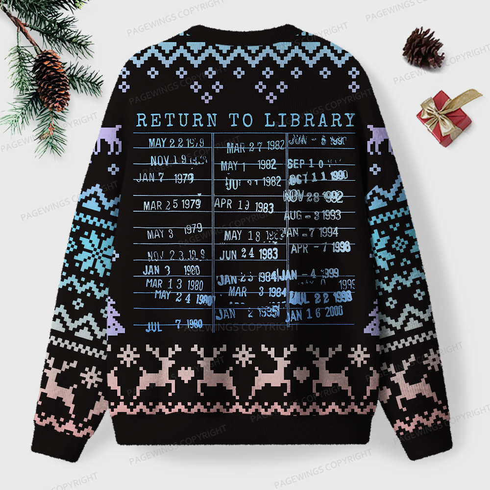 Pagewings Return To Library Unisex Ugly Knit Sweatshirt
