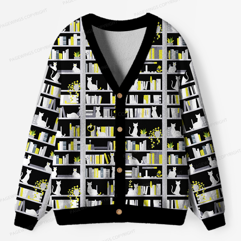 Pagewings I Have No Shelf Control  Unisex Ugly Cardigan Sweaters