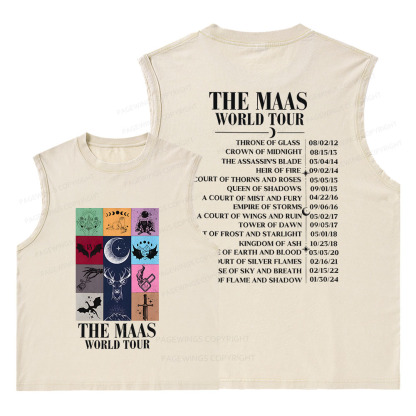 Pagewings World Tour Unisex Washed Tank Top