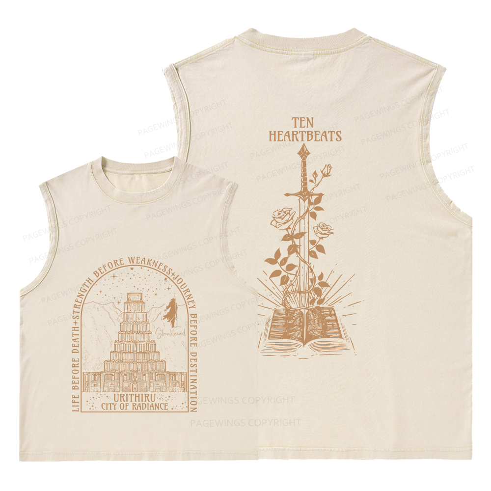 Pagewings Life Before Death Strength Before Weakness Unisex Washed Tank Top