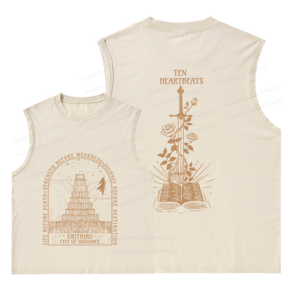 Pagewings Life Before Death Strength Before Weakness Unisex Washed Tank Top