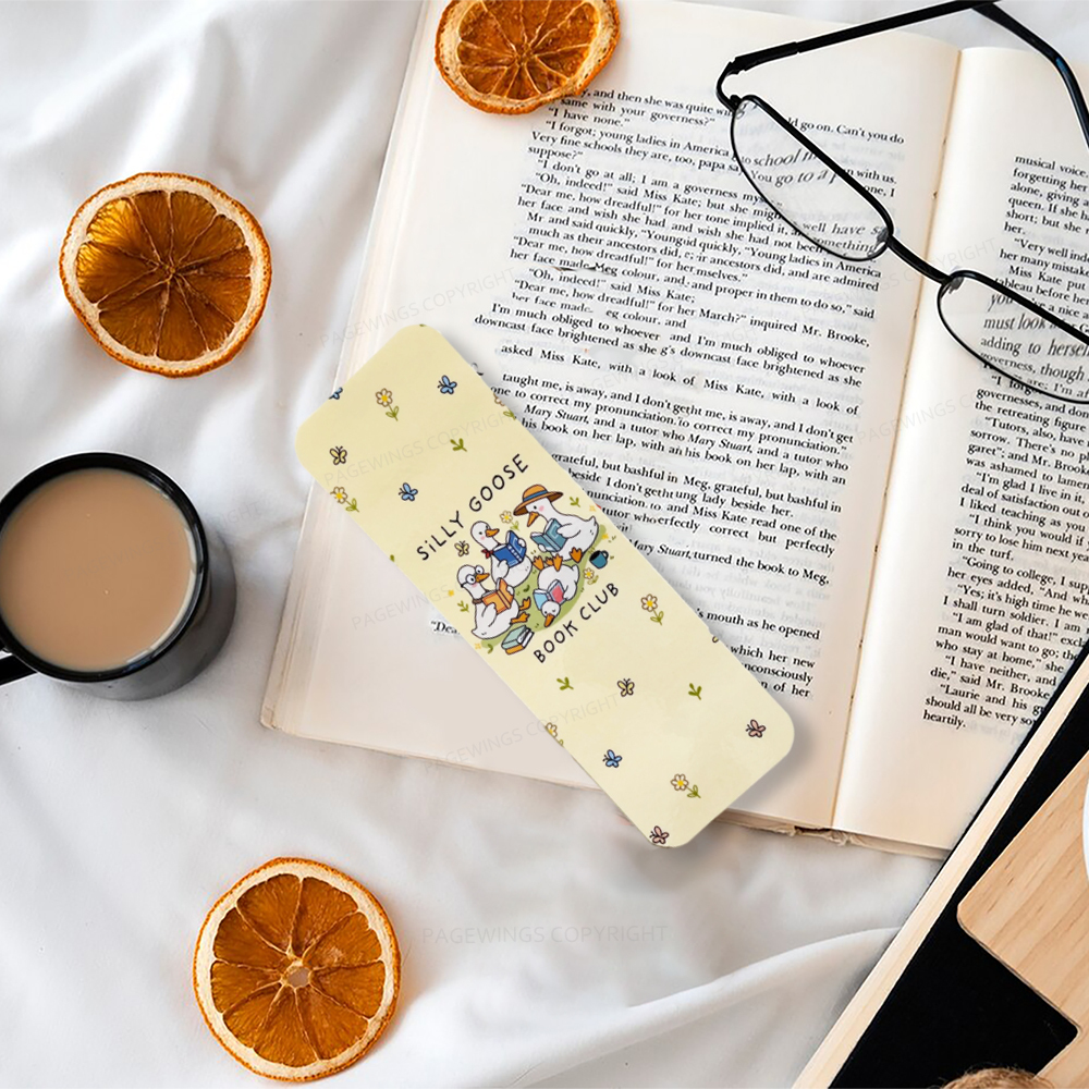 Pagewings Silly Goose Book Club Tracker Bookmark