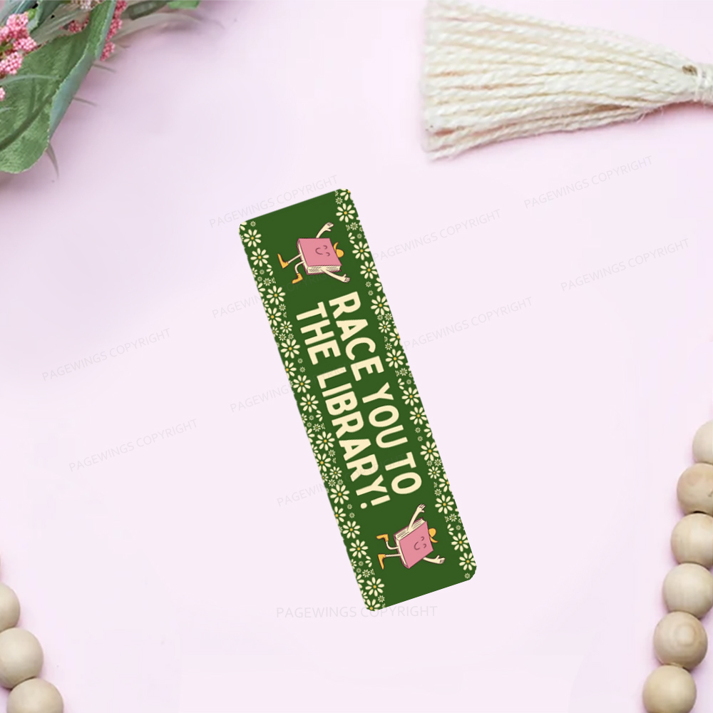 Pagewings Race You To The Library Bookmark