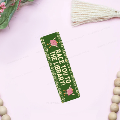Pagewings Race You To The Library Bookmark