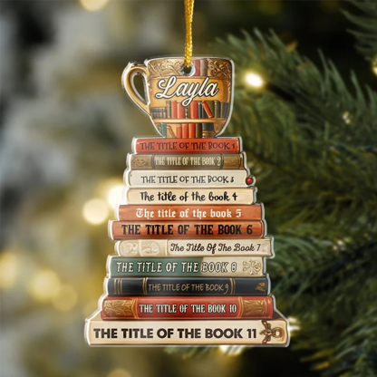 Pagewings Personalized Christmas Book Tree Name Ornament