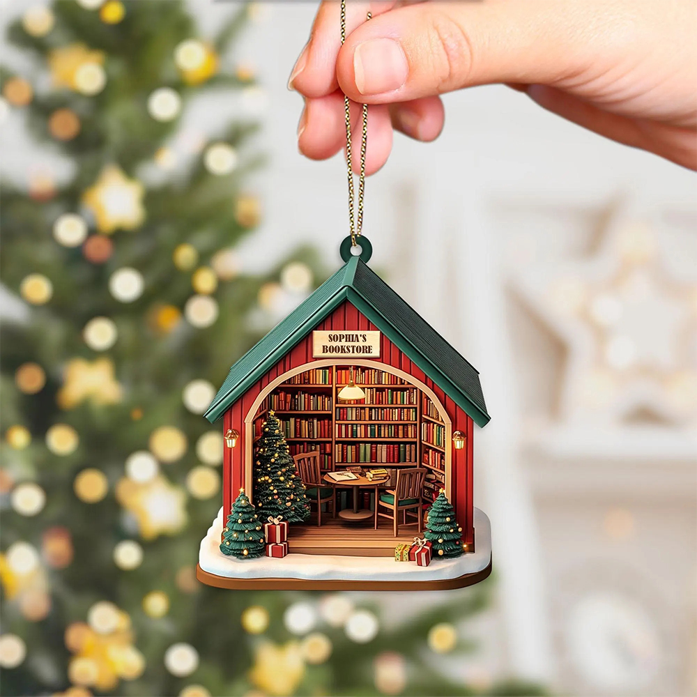 Pagewings Personalized Bookshop Ornament