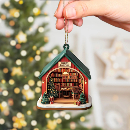 Pagewings Personalized Bookshop Ornament