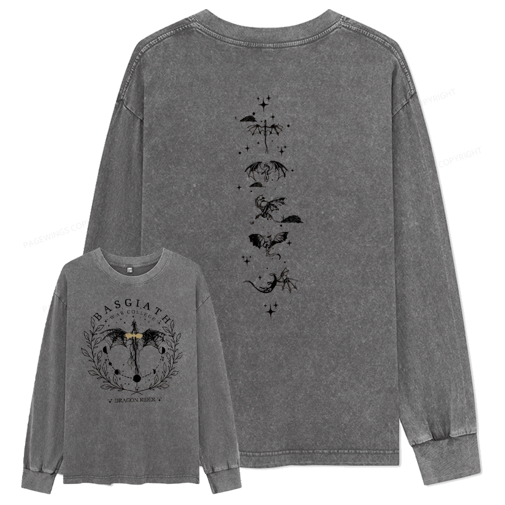 Pagewings Fantasy Team Unisex Washed Long Sleeve T-shirt