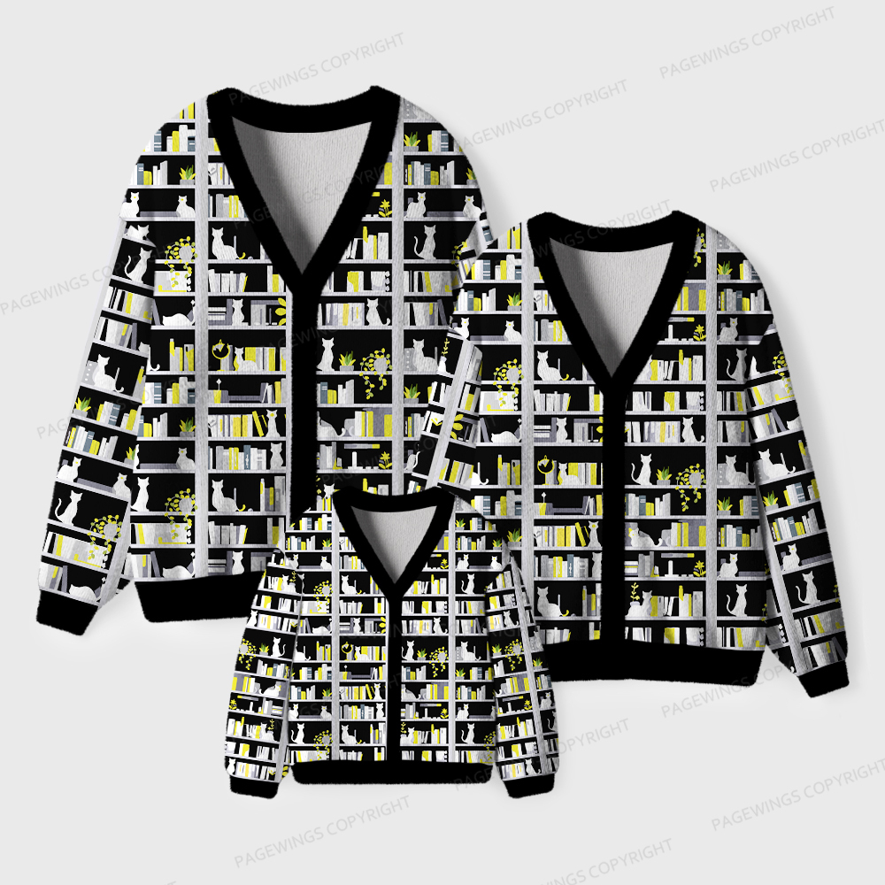 Pagewings I Have No Shelf Control  Unisex Ugly Cardigan Sweaters