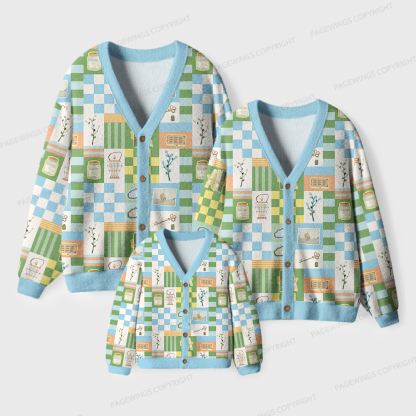 Pagewings Cozy Reading Unisex Ugly Cardigan Sweaters