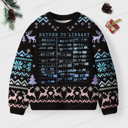 Pagewings Return To Library Unisex Ugly Knit Sweatshirt