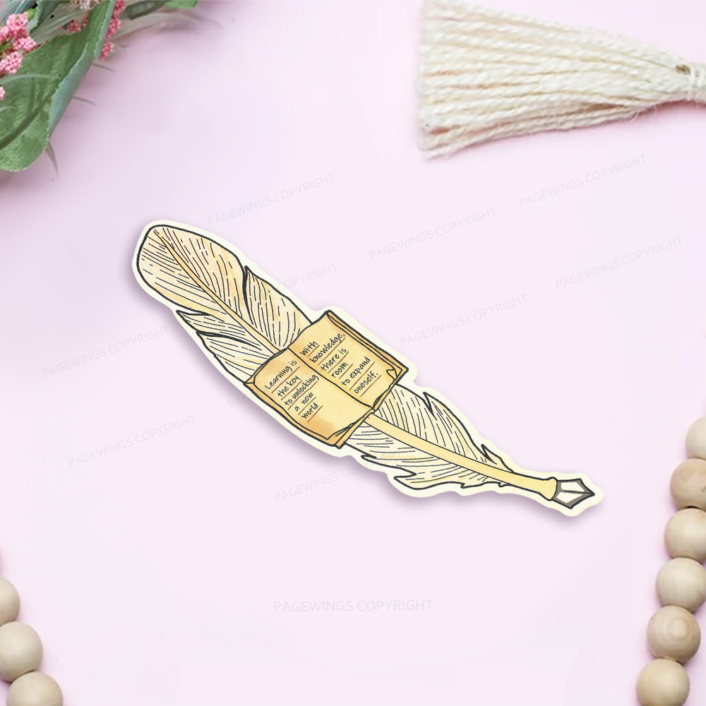Pagewings Feathers Quotes Bookmark