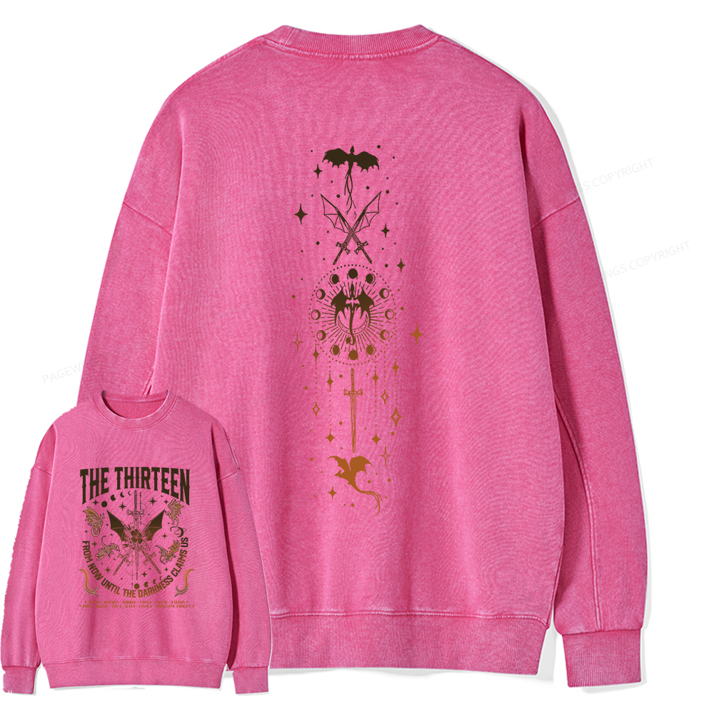 Pagewings The Thirteen Throne Of Glass Shirt Unisex Washed Sweatshirt