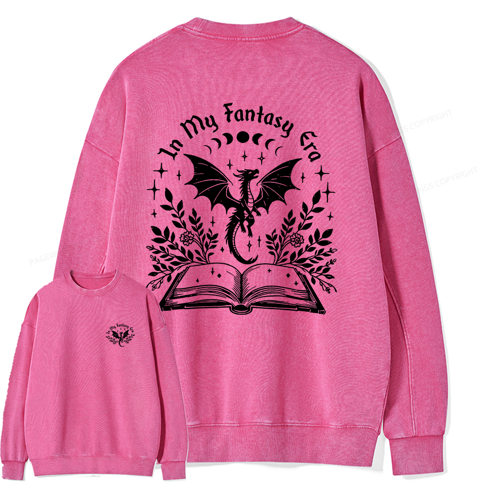 Pagewings In My Fantasy Era Unisex Washed Sweatshirt