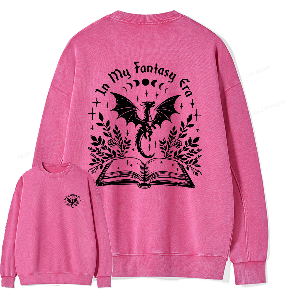 Pagewings In My Fantasy Era Unisex Washed Sweatshirt