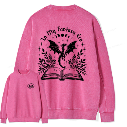 Pagewings In My Fantasy Era Unisex Washed Sweatshirt