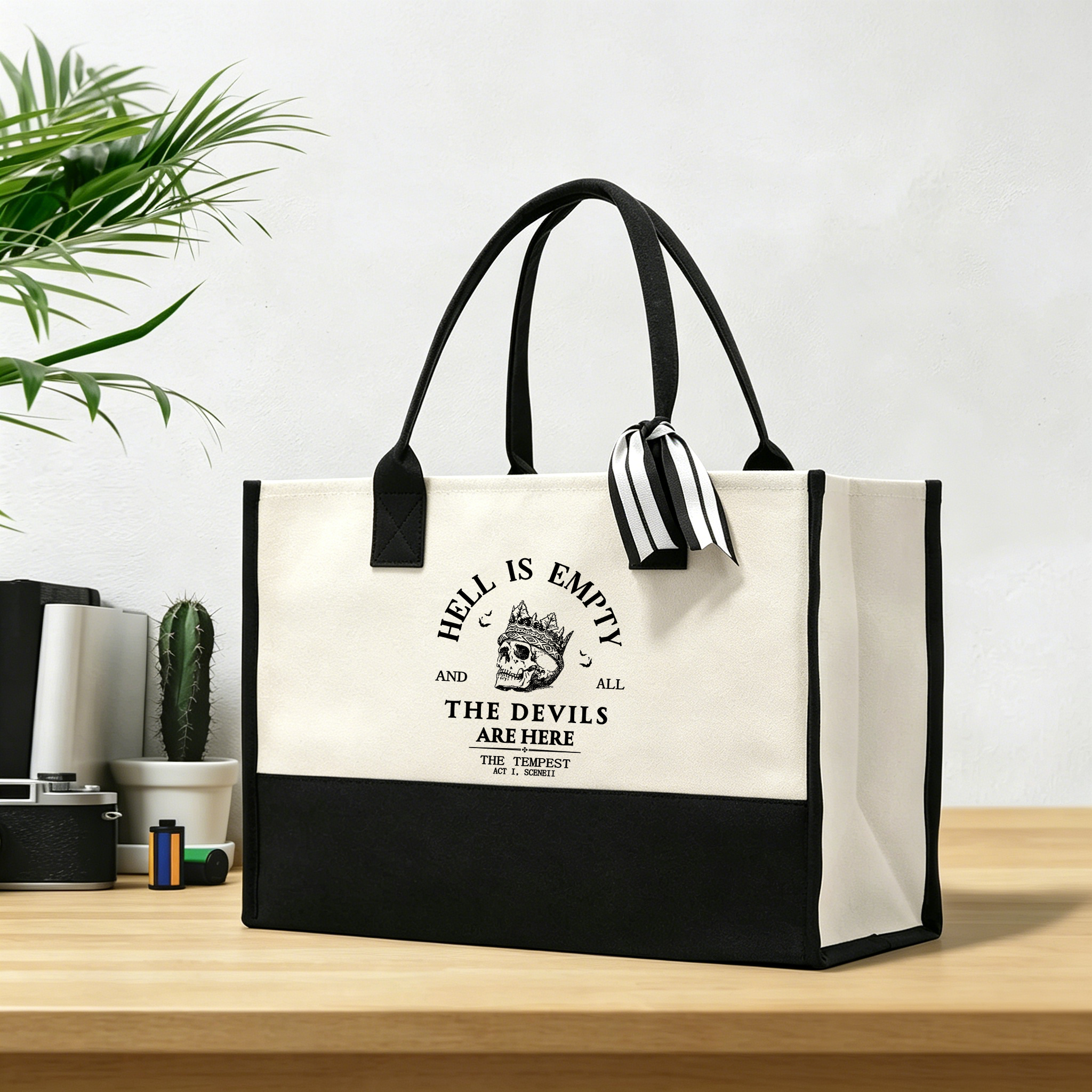 Pagewings Hell Is Empty And All The Devils Are Here12082 Large Tote Bag