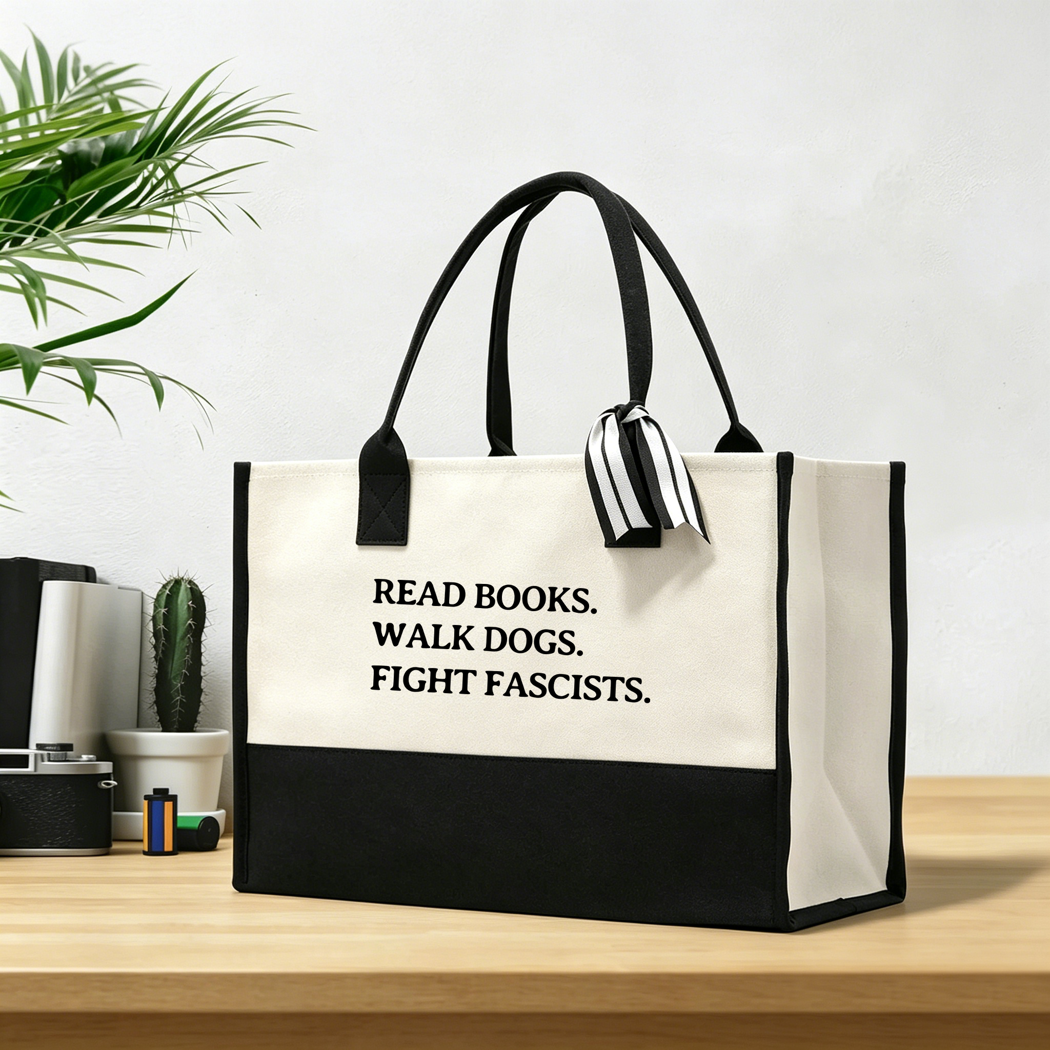 Pagewings Read Books Walk Dogs And Fight13236 Large Tote Bag