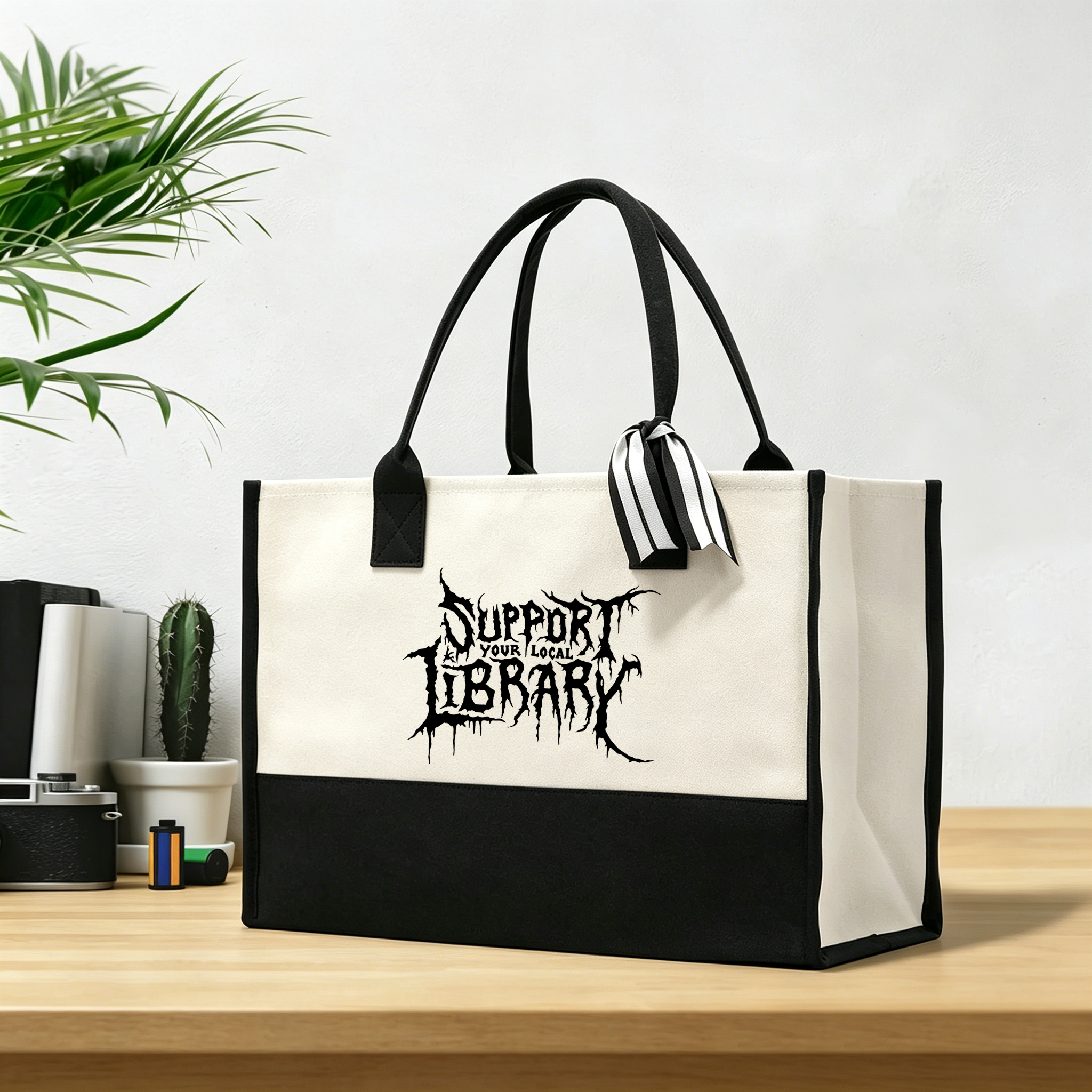 Pagewings Support Your Local Library11432 Large Tote Bag