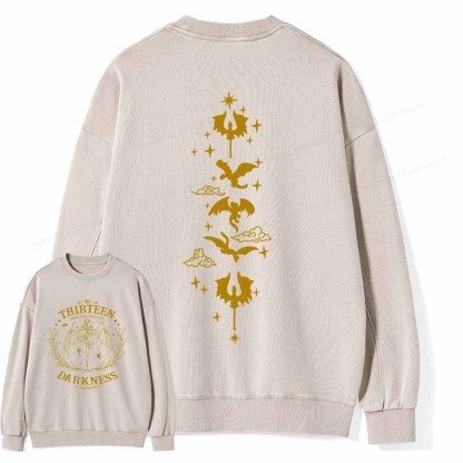 Pagewings The Thirteen Throne Of Glass Embroidered Unisex Washed Sweatshirt