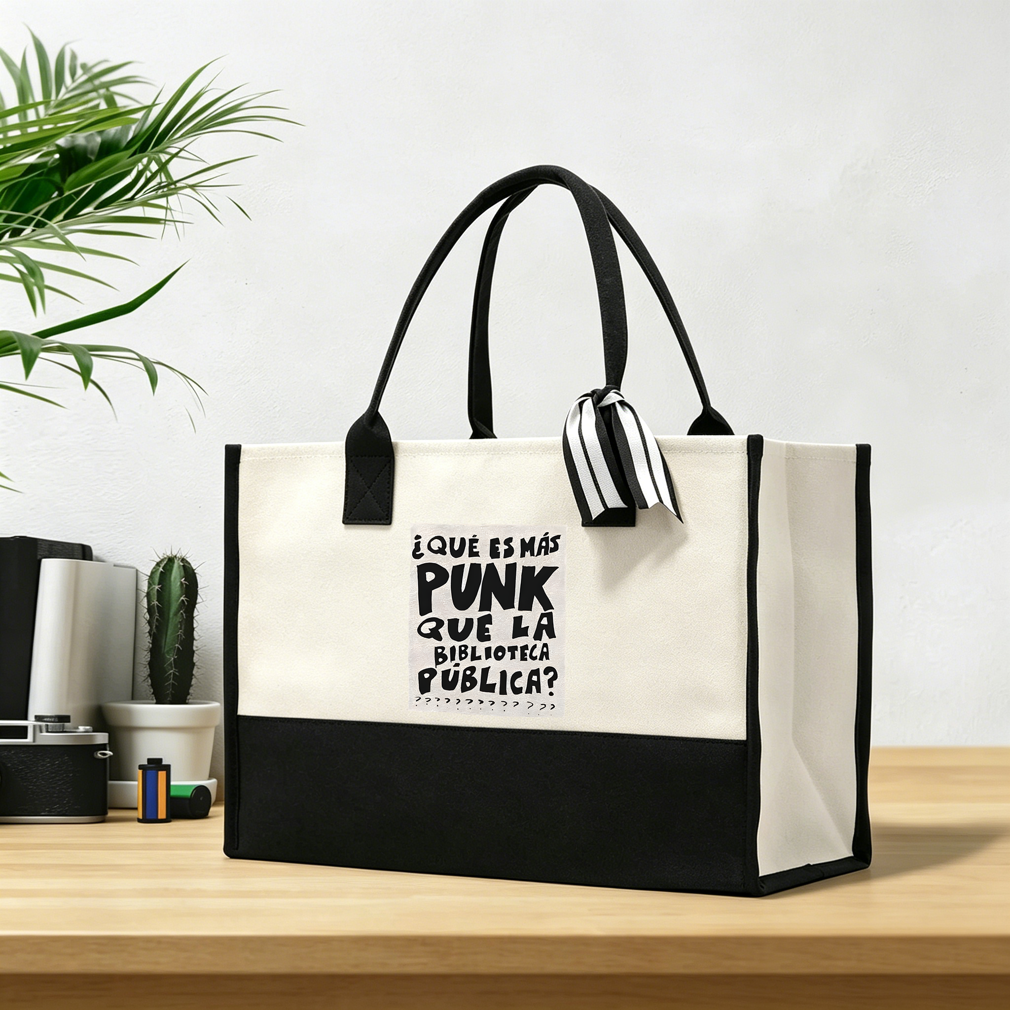 Pagewings What's More Punk Than The Public Library12662 Large Tote Bag