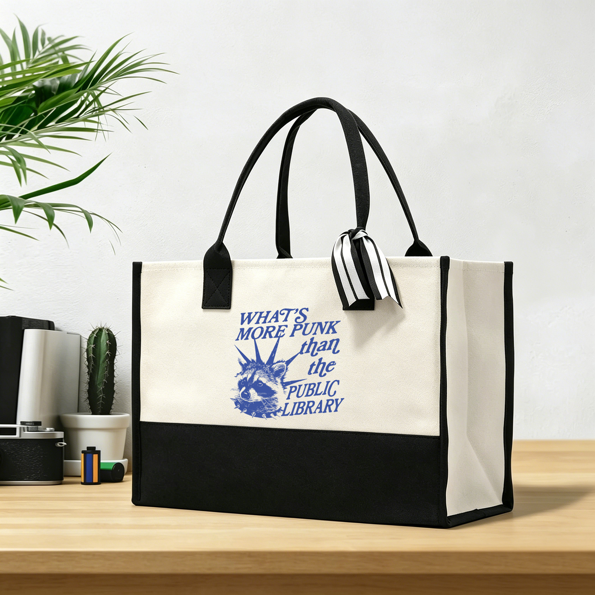 Pagewings What’s More Punk Than The Public Library12555 Large Tote Bag
