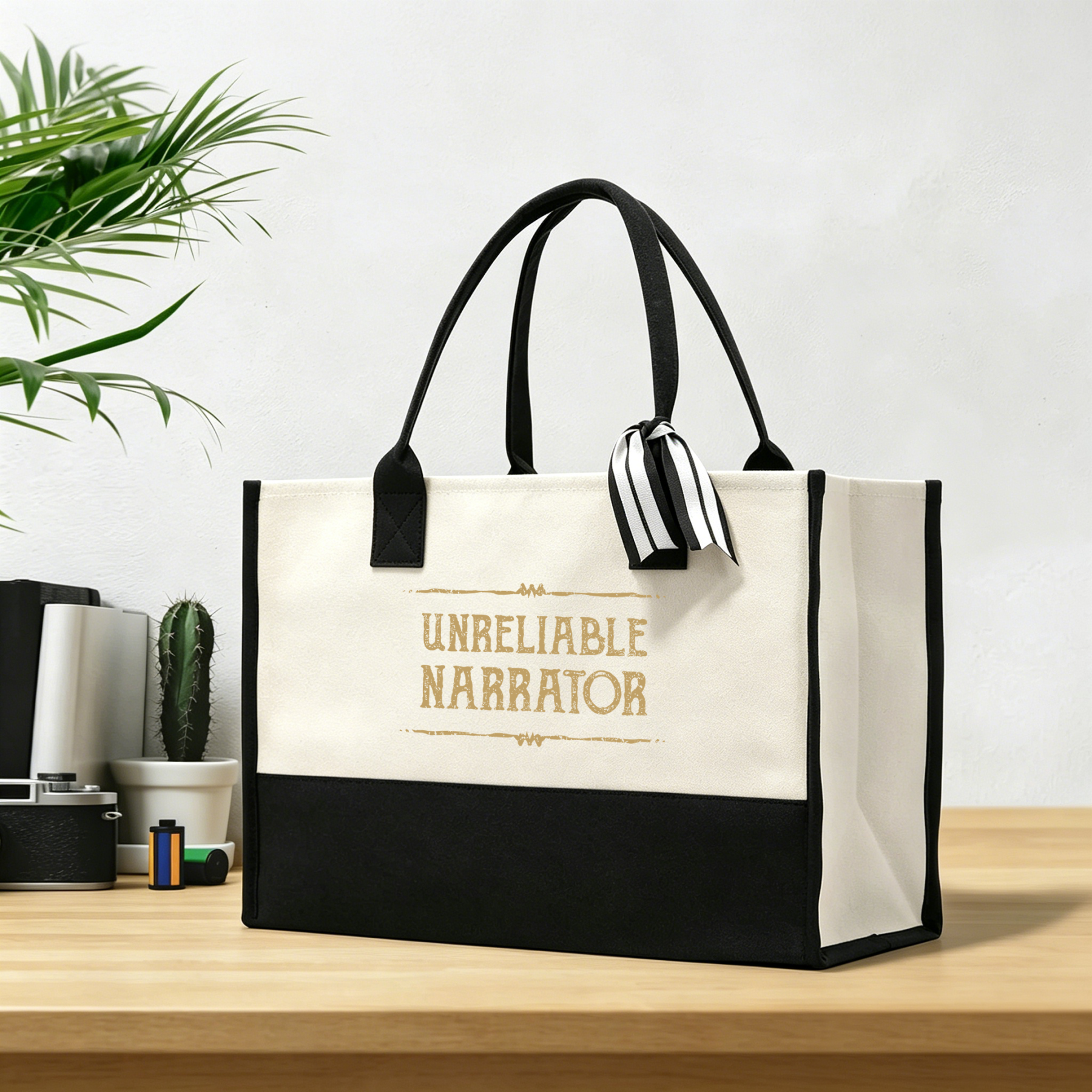 Pagewings Unreliable Narrator Large Tote Bag