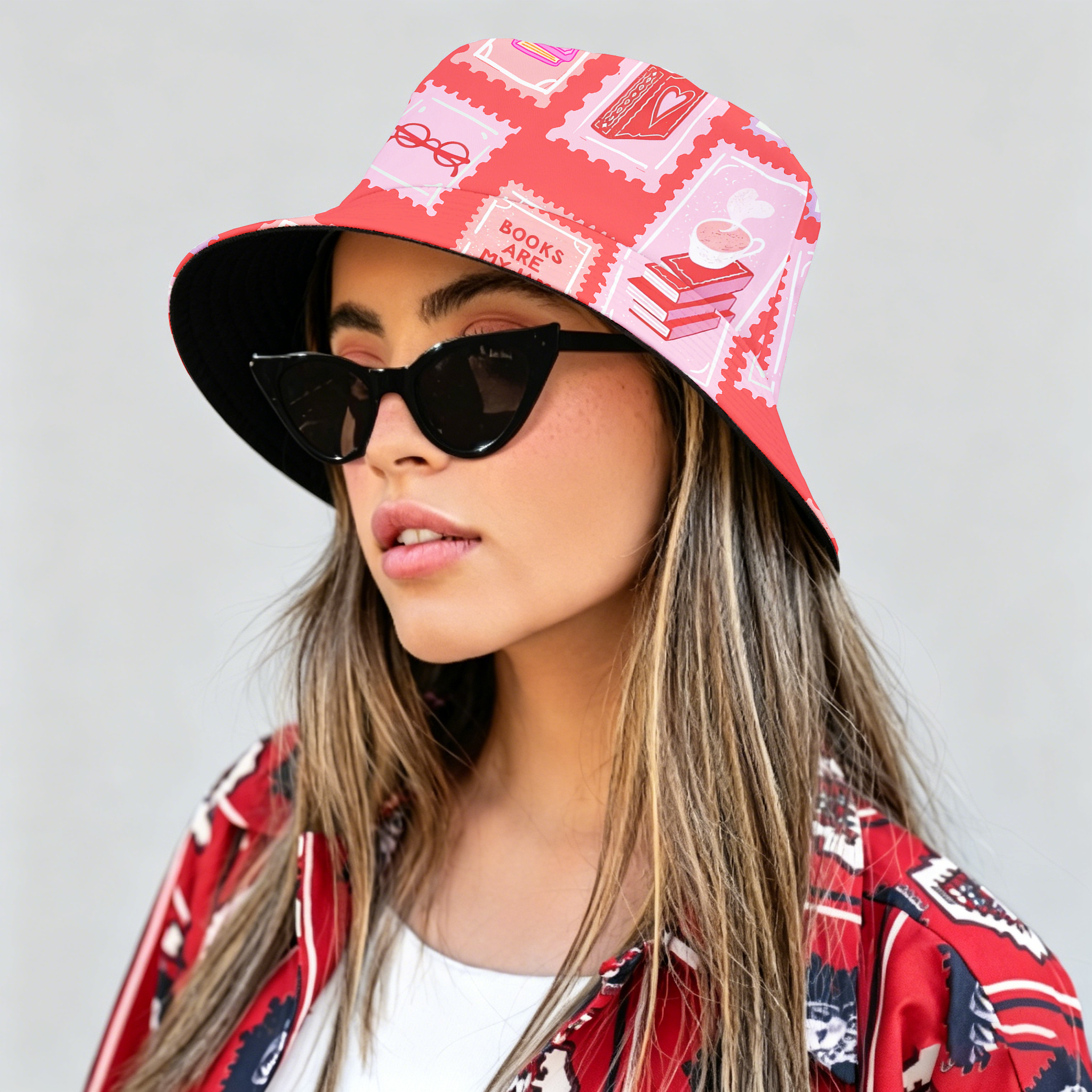 Pagewings Square Neck Books Are My Jam2020H Bucket Hat
