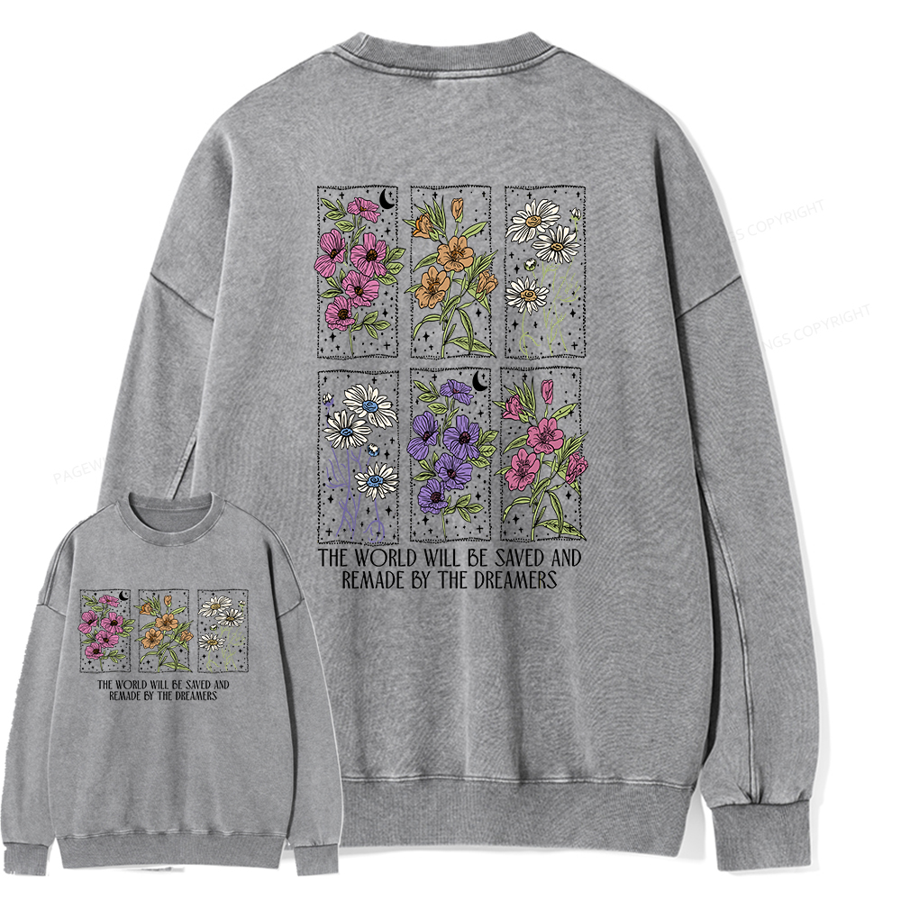 Pagewings The World Will Be Saved And Remade Unisex Washed Sweatshirt