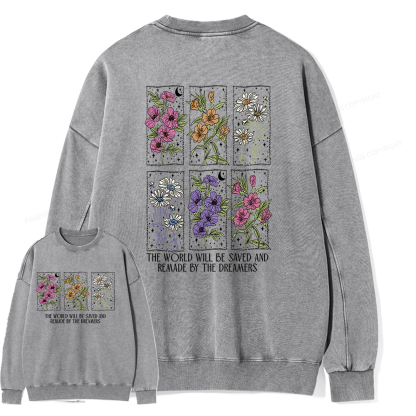 Pagewings The World Will Be Saved And Remade Unisex Washed Sweatshirt